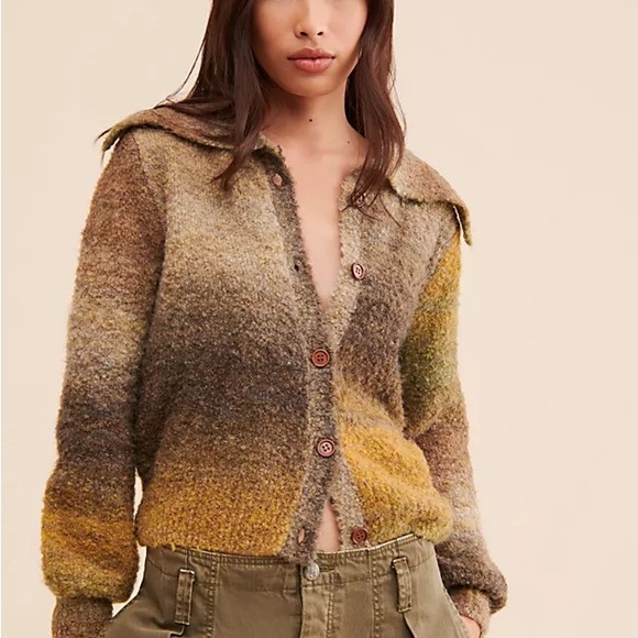 Find Me Now XS/S Dusty Knit Button Cardigan Free People - Picture 5 of 5